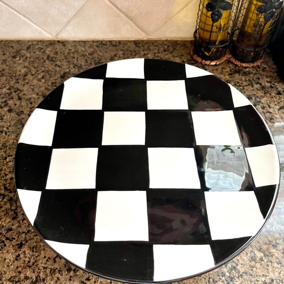 Mud Pie Red and White Santa Cake Stand Serveware - Picture 3 of 8